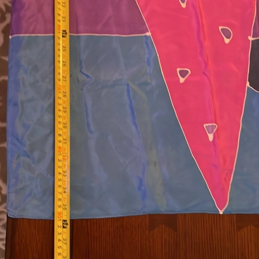 Silk Scarf geometric pattern. Excellent condition.